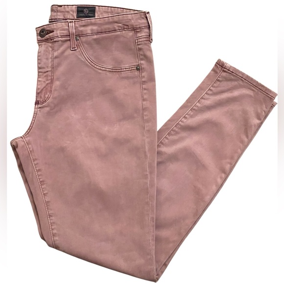 AG Adriano Goldschmied Red Wash The Legging Ankle Super Skinny Ankle Pants Sz 30 - Picture 1 of 12